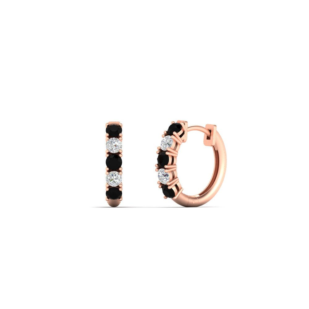 Stunning 5 Stone Huggie Hoops