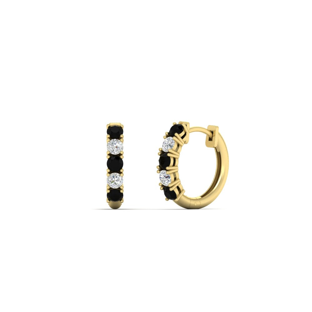 Stunning 5 Stone Huggie Hoops