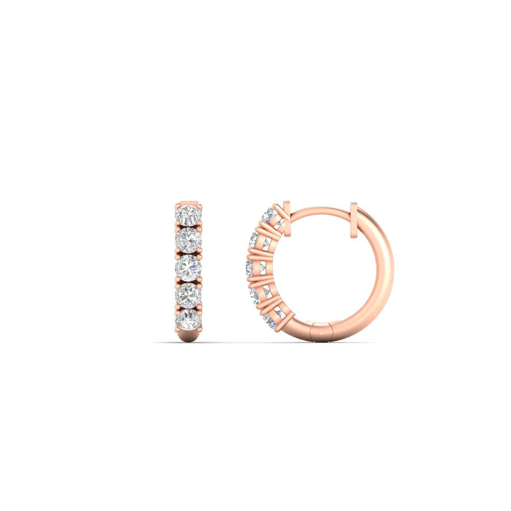 Stunning 5 Stone Huggie Hoops