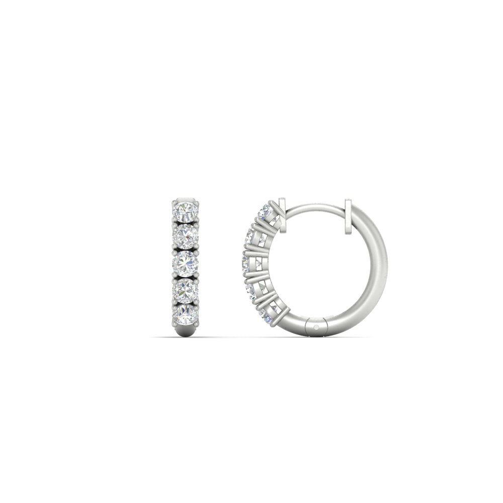 Stunning 5 Stone Huggie Hoops