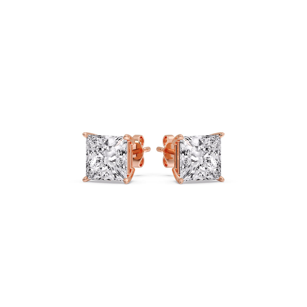 Princess Cut Diamond Stud Earring