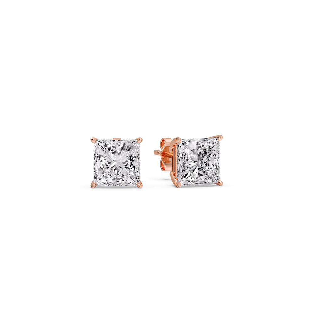 Princess Cut Diamond Stud Earring
