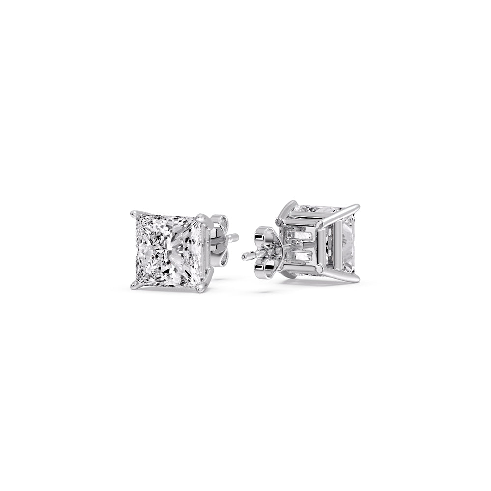 Princess Cut Diamond Stud Earring