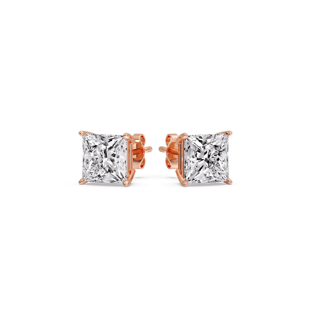 Princess Cut Diamond Stud Earring