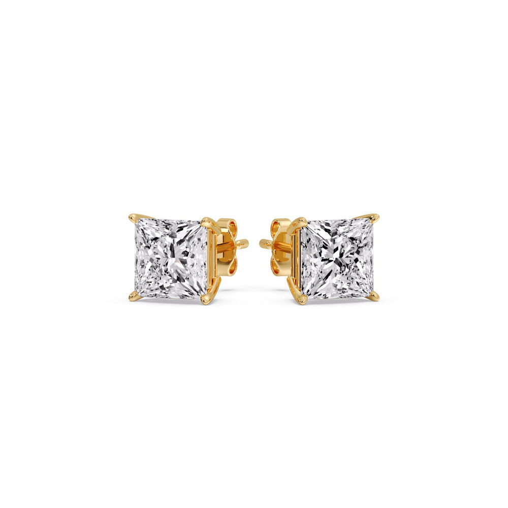 Princess Cut Diamond Stud Earring