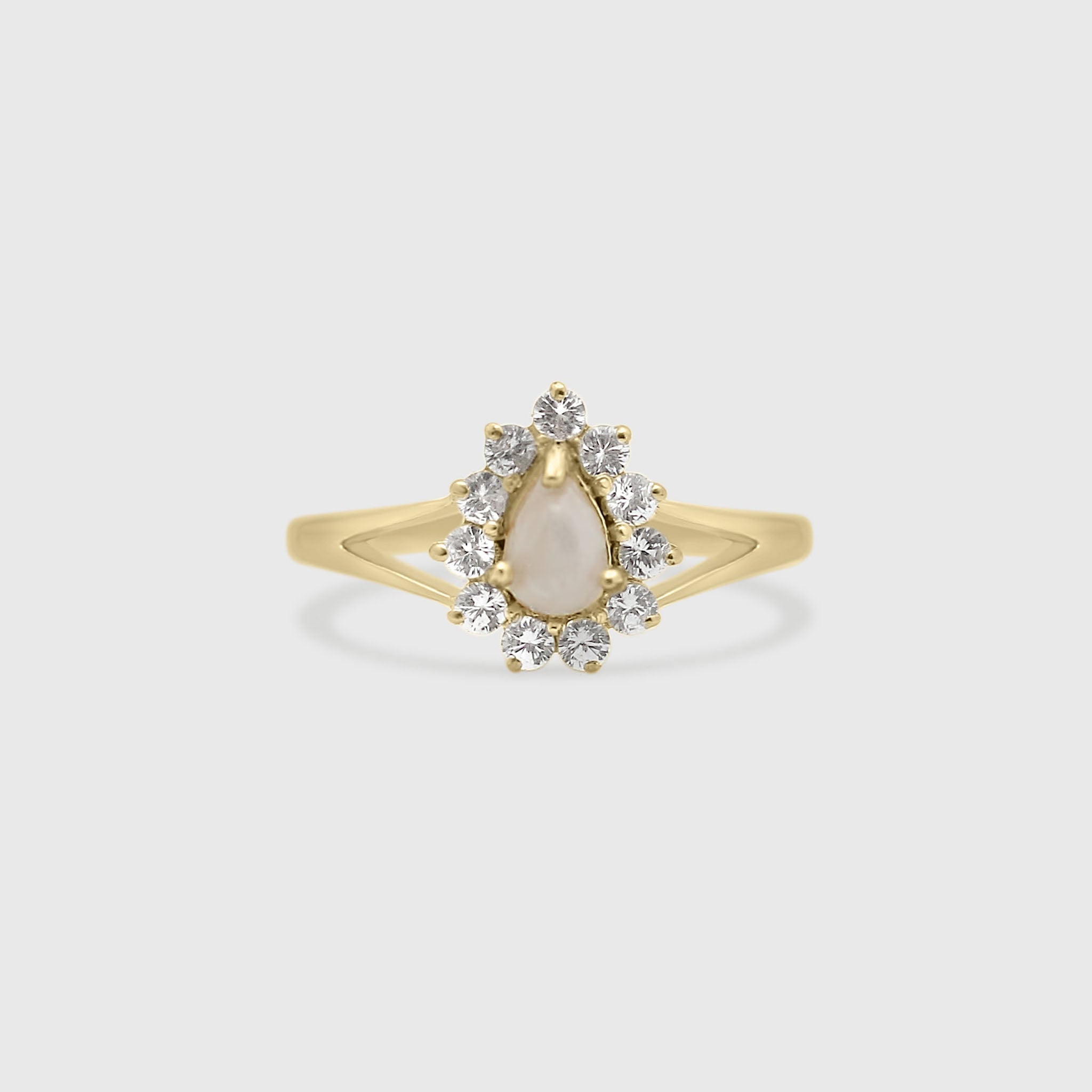 Gem Teardrop Ring