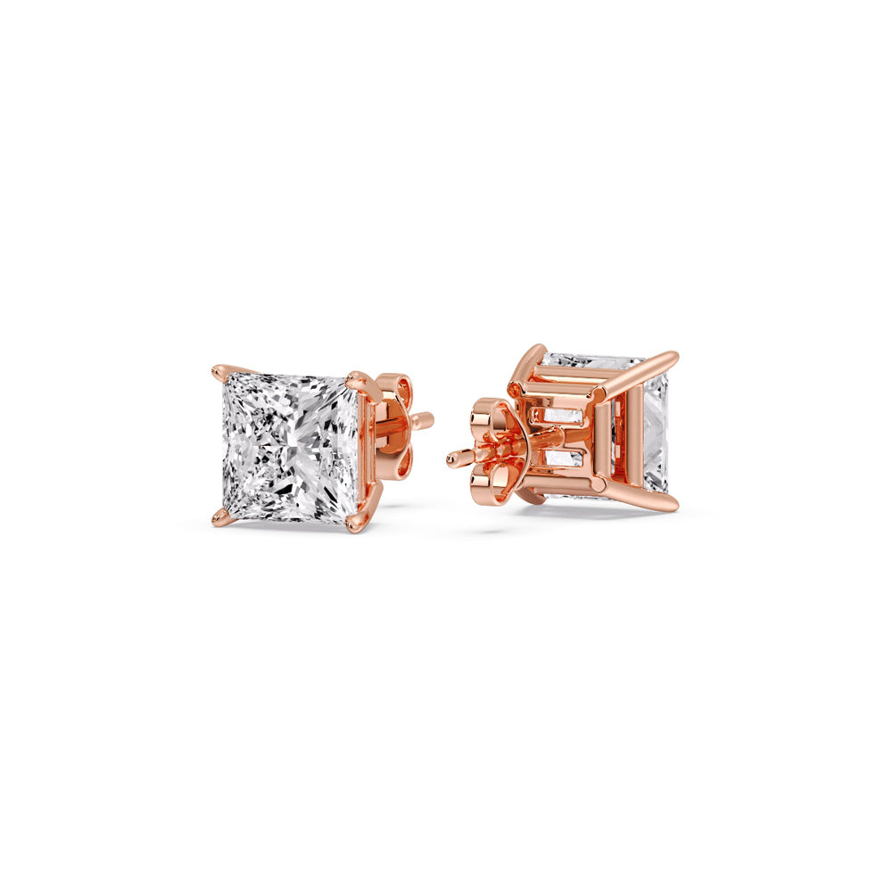 Princess Cut Diamond Stud Earring