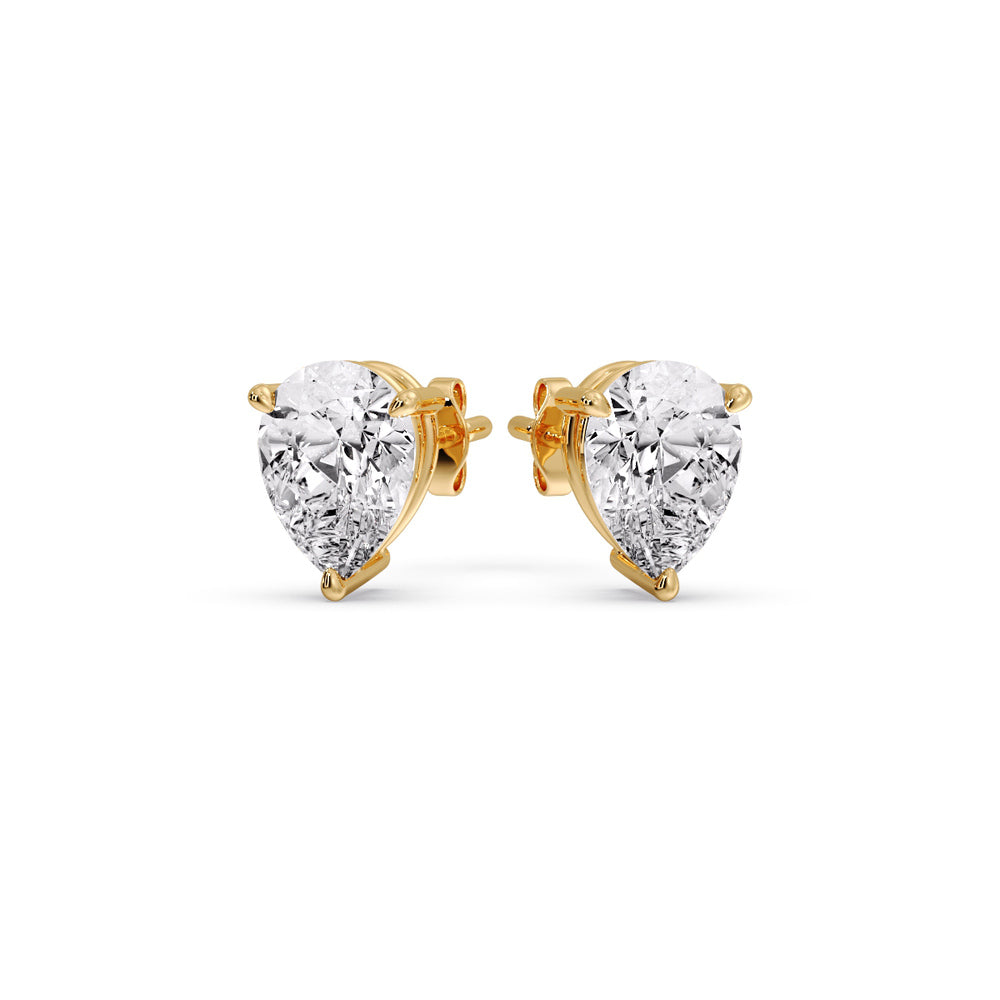 Diamond Pear Cut 3 Prong Earring