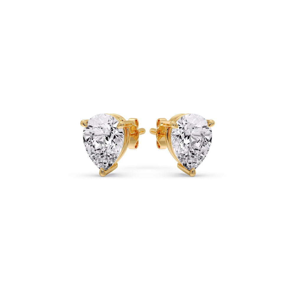 Diamond Pear Cut 3 Prong Earring