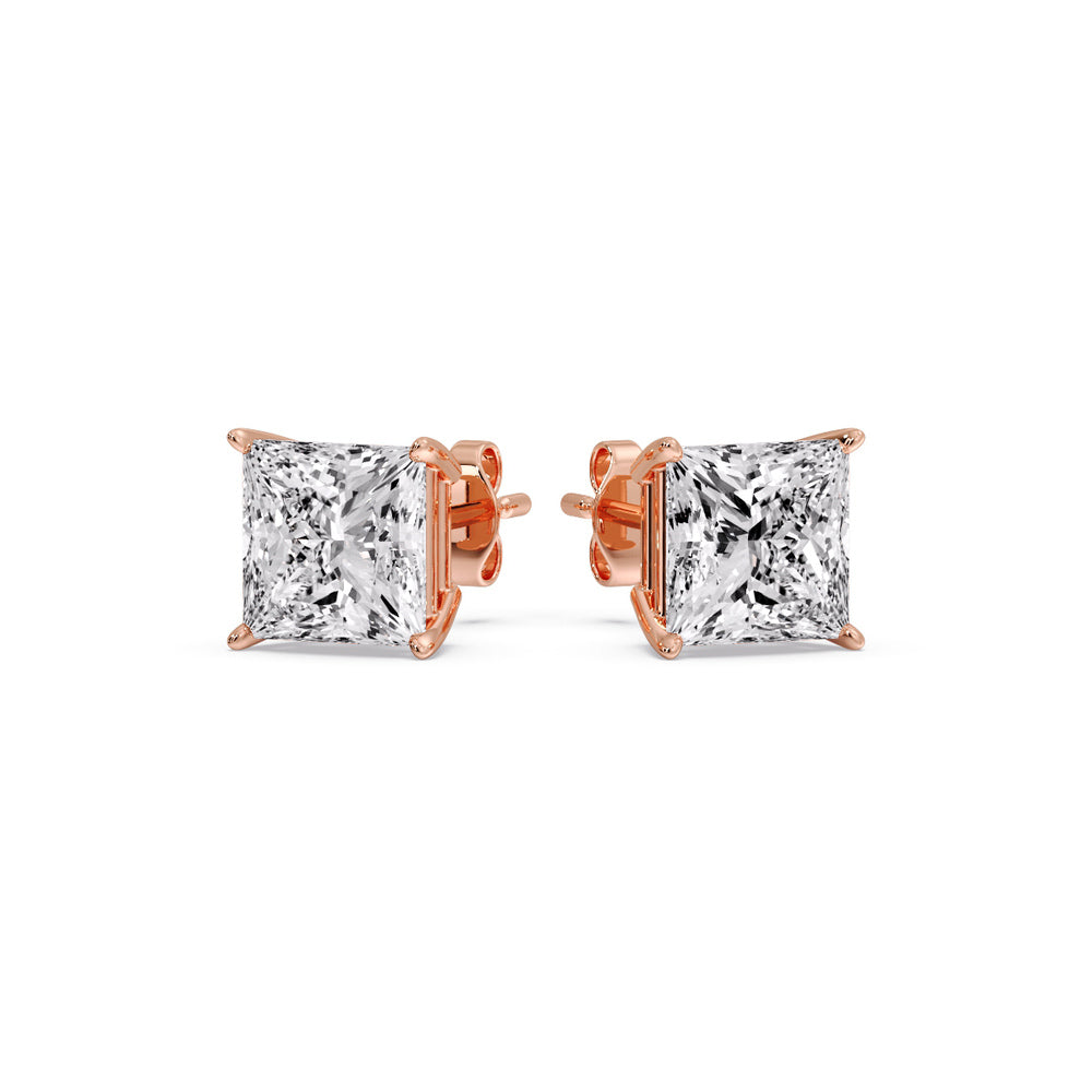 Princess Cut Diamond Stud Earring