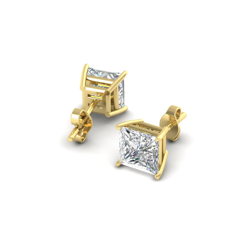 Princess Cut Diamond Stud Earring