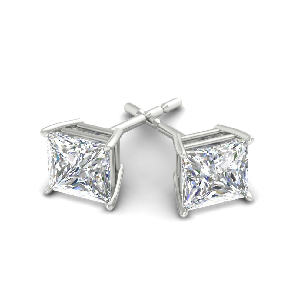 Princess Cut Diamond Stud Earring