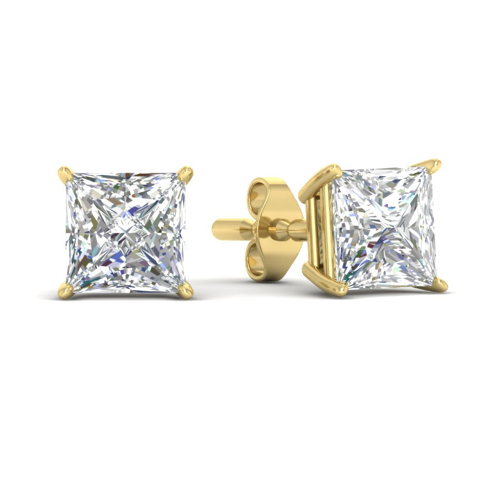 Princess Cut Diamond Stud Earring
