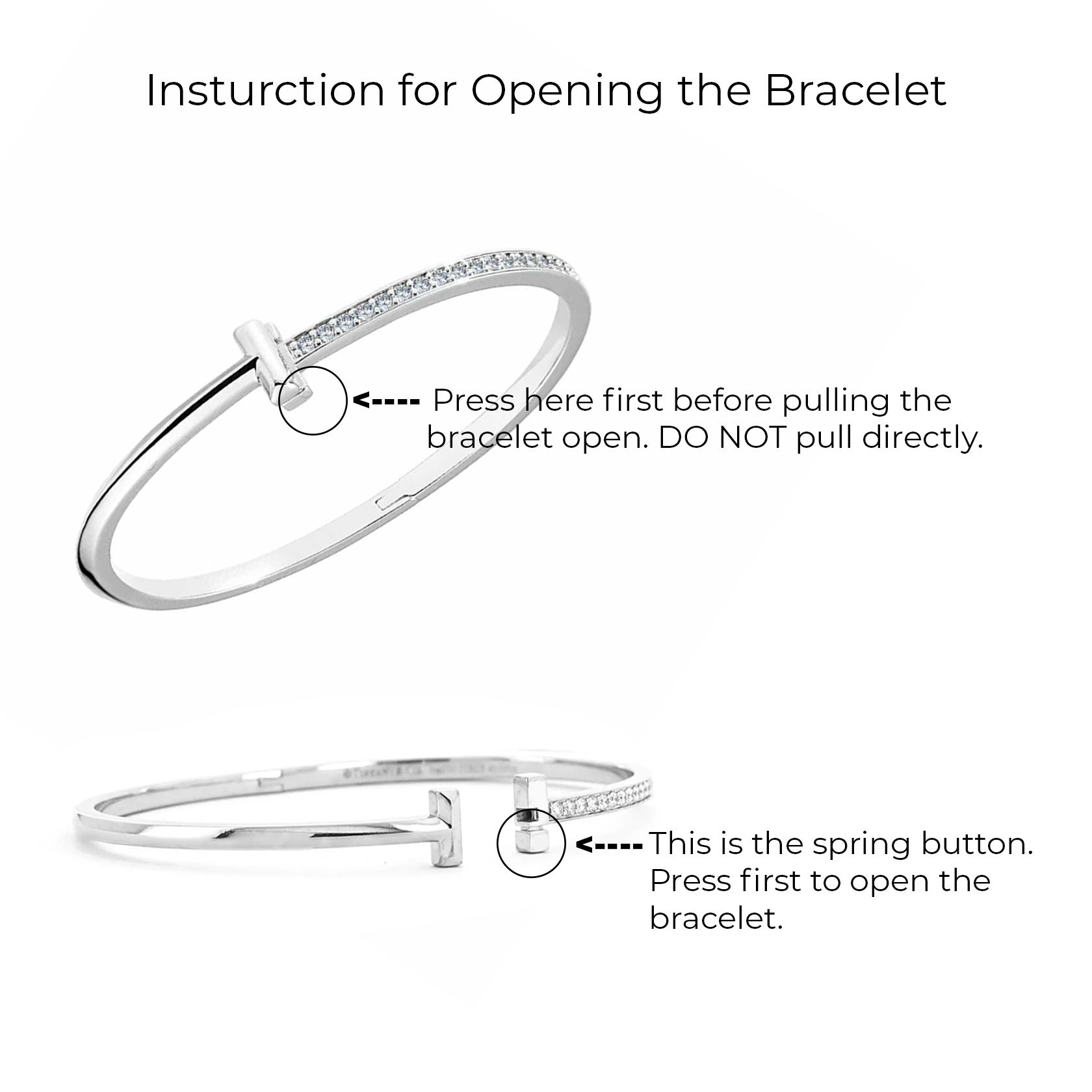 BG882G B.Tiff Gold Unisson Bangle Bracelet