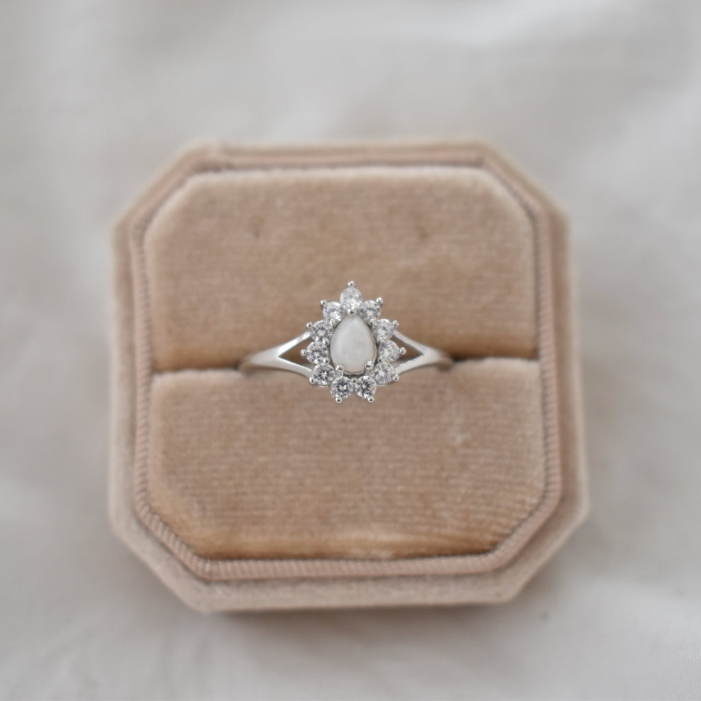 Gem Teardrop Ring