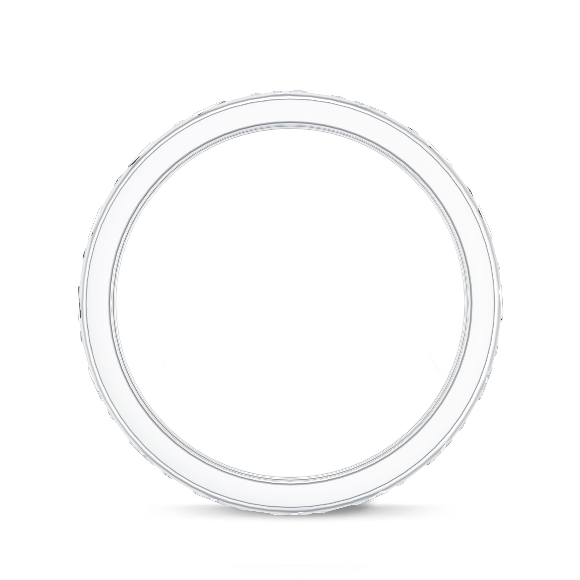 Baguette Cut Lab Grown Diamond Wedding Band With Certificate