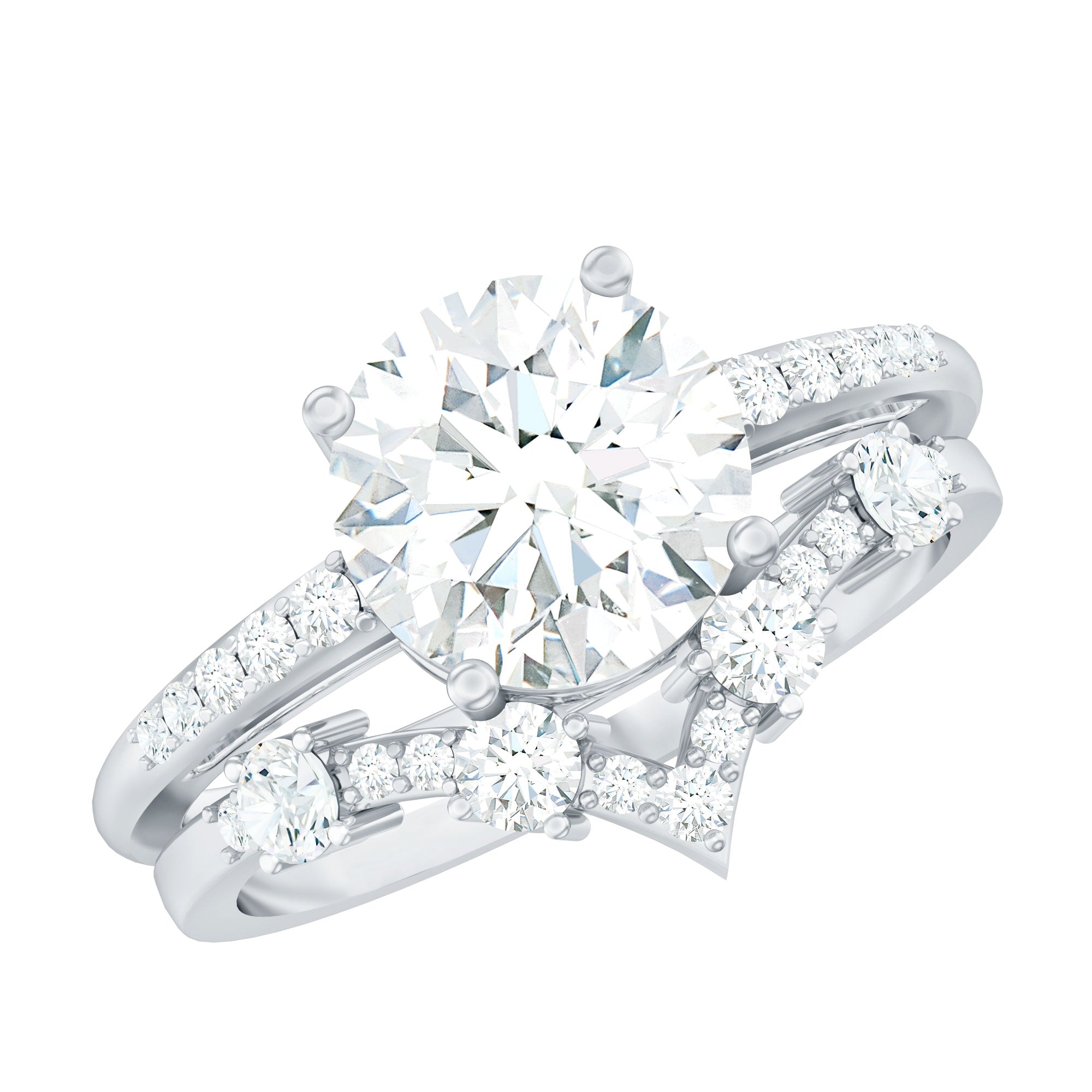 Certified Lab Grown Diamond Bridal Ring Set For Women