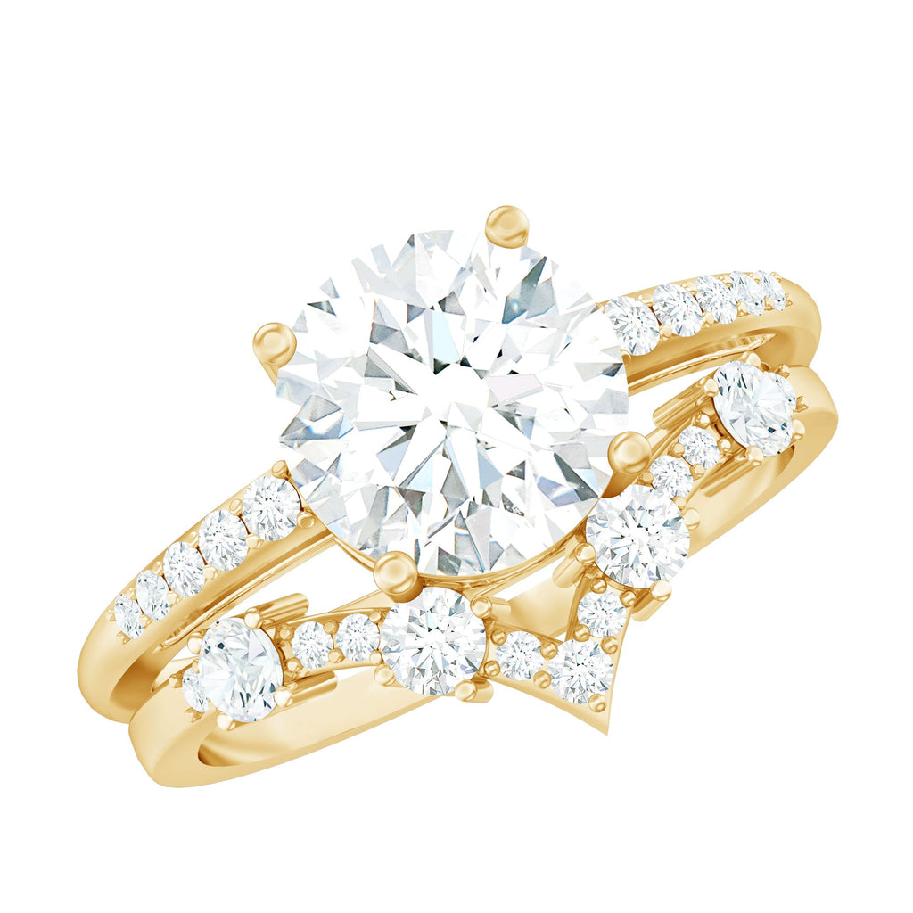 Certified Lab Grown Diamond Bridal Ring Set For Women