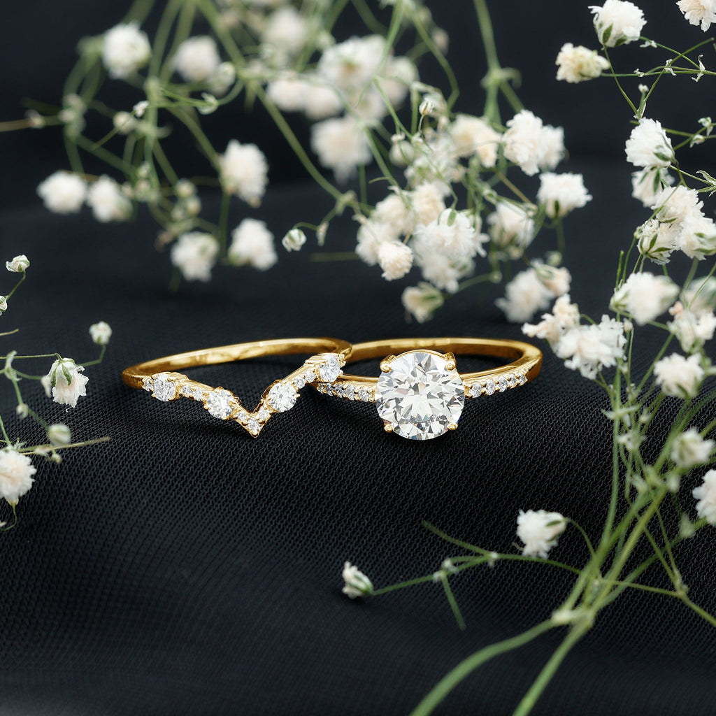 Certified Lab Grown Diamond Bridal Ring Set For Women