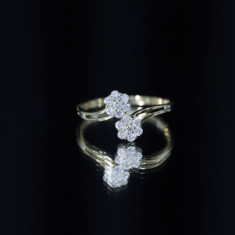 Certified Lab Grown Diamond Flower Wrap Engagement Ring