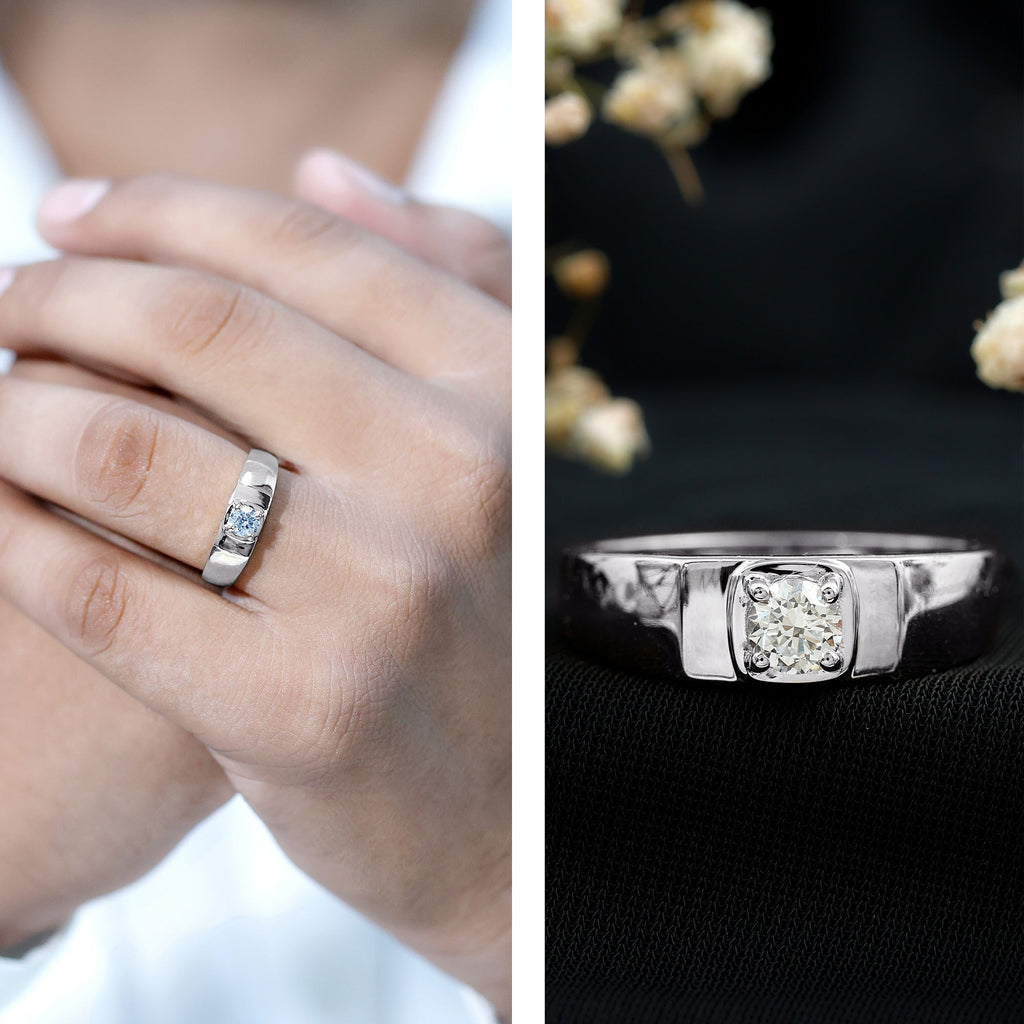 Brilliant Cut Lab Grown Diamond Engagement Ring for Men