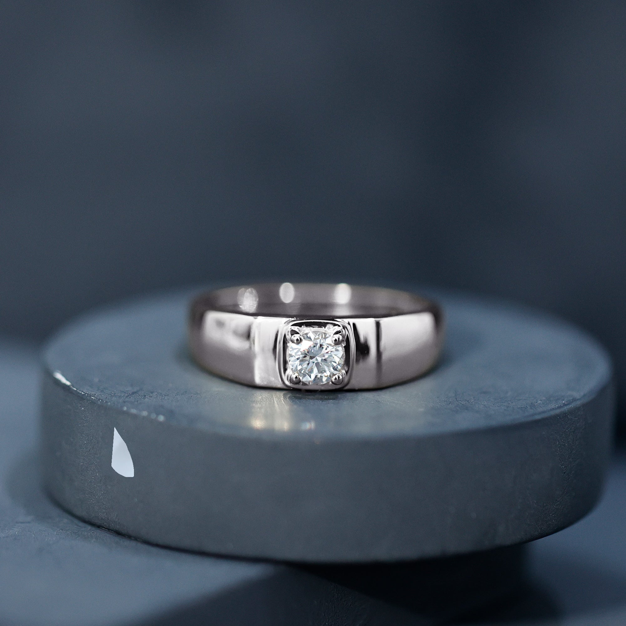 Brilliant Cut Lab Grown Diamond Engagement Ring for Men