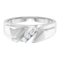 Natural Diamond Mens Wide Wedding Band