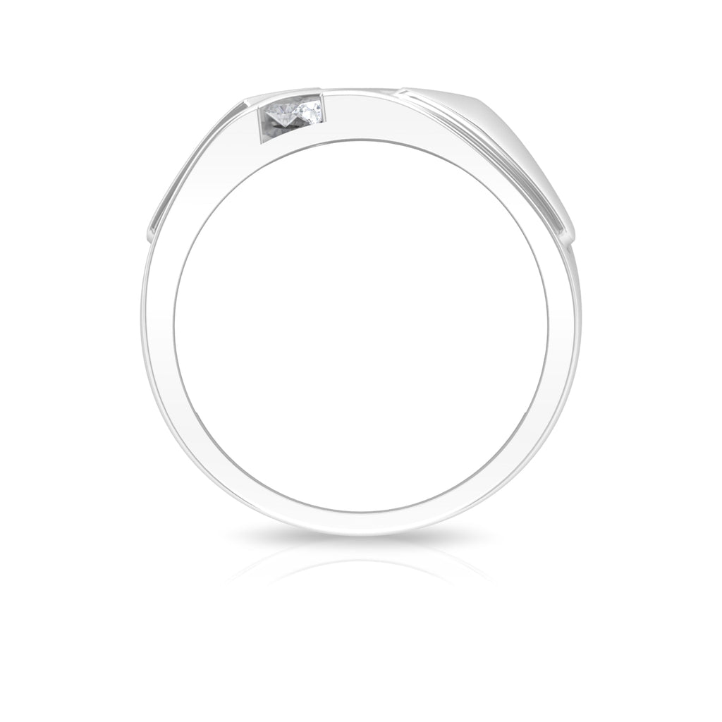 Natural Diamond Mens Wide Wedding Band