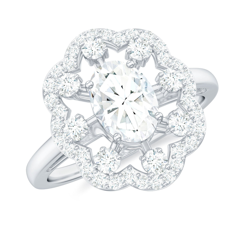 Certified Lab Grown Diamond Statement Engagement Ring