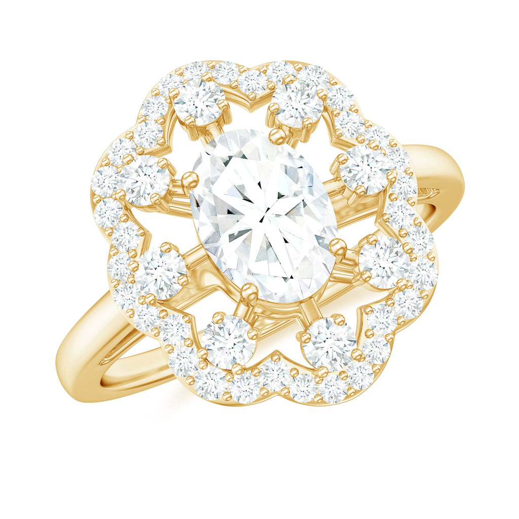 Certified Lab Grown Diamond Statement Engagement Ring