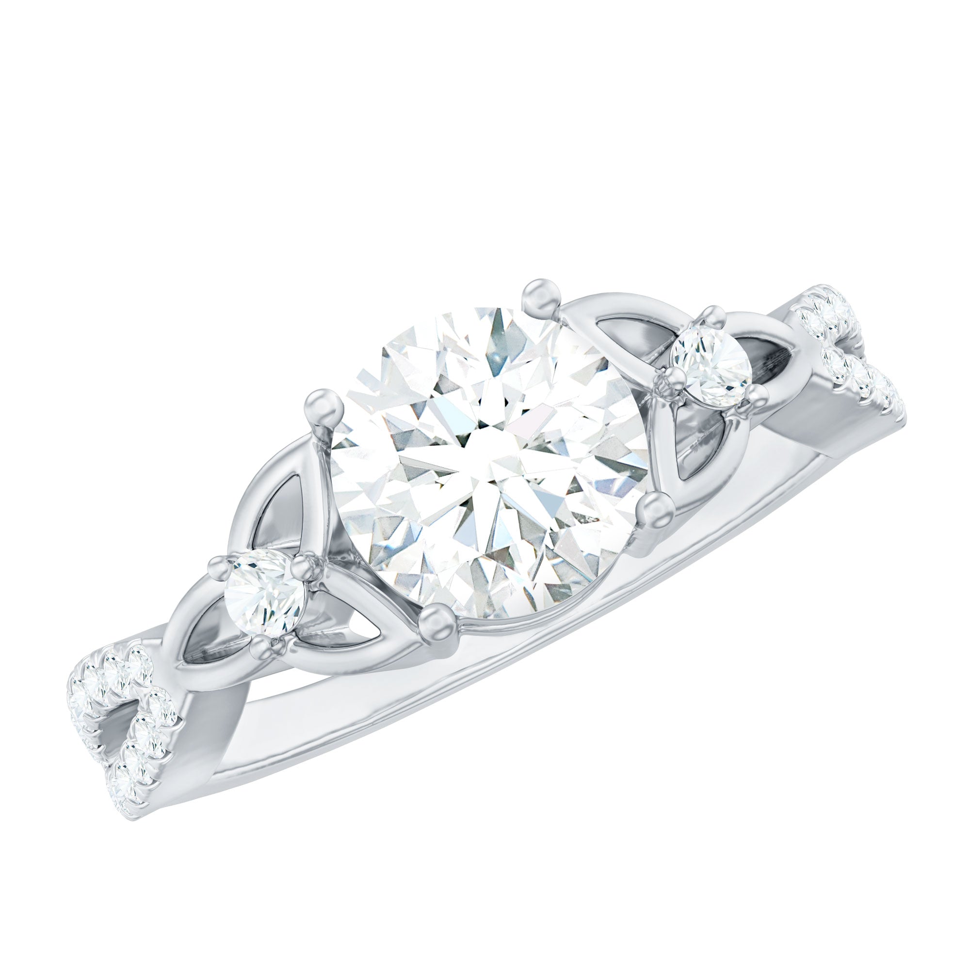 2 Carat Lab Grown Diamond Twisted Vine Engagement Ring
