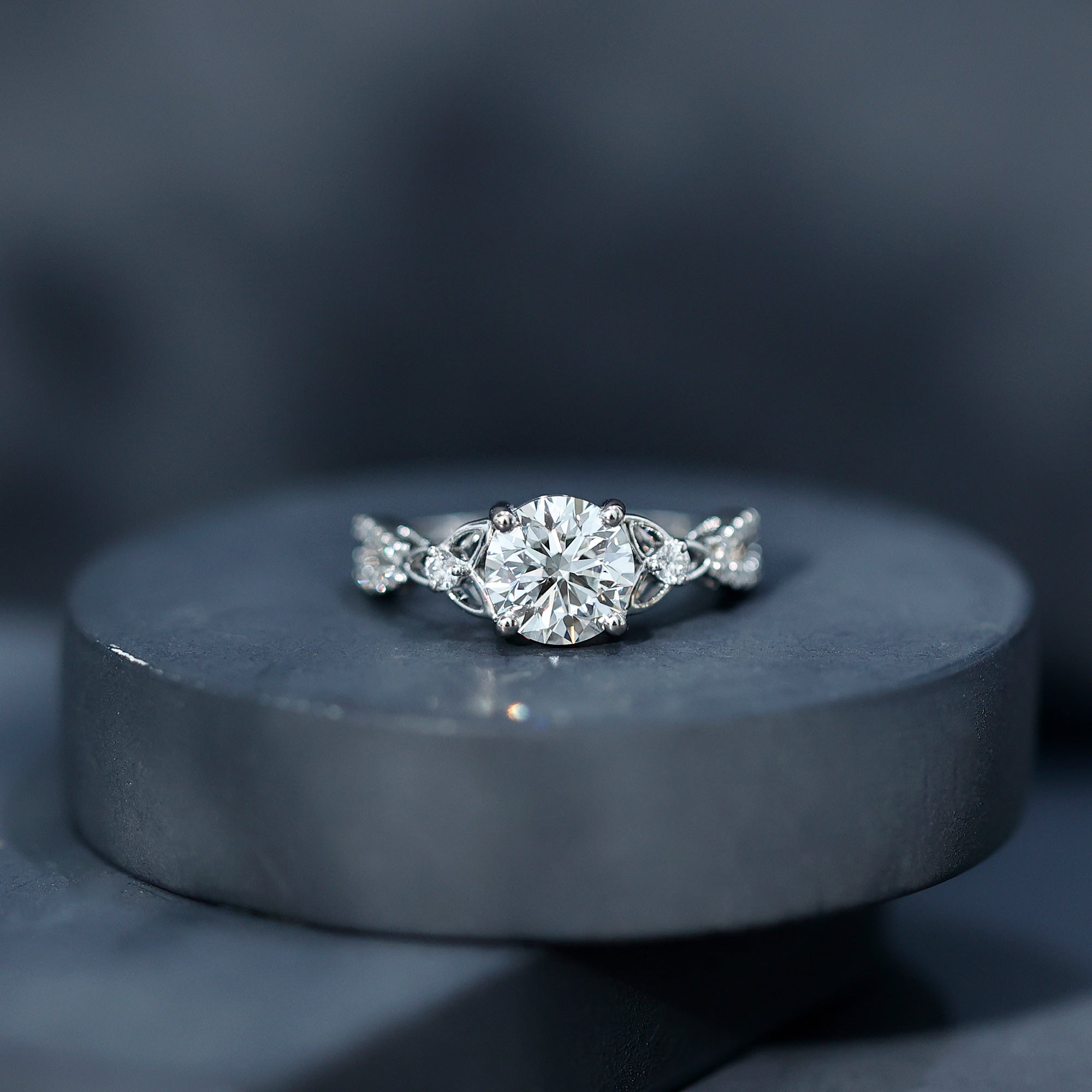 2 Carat Lab Grown Diamond Twisted Vine Engagement Ring