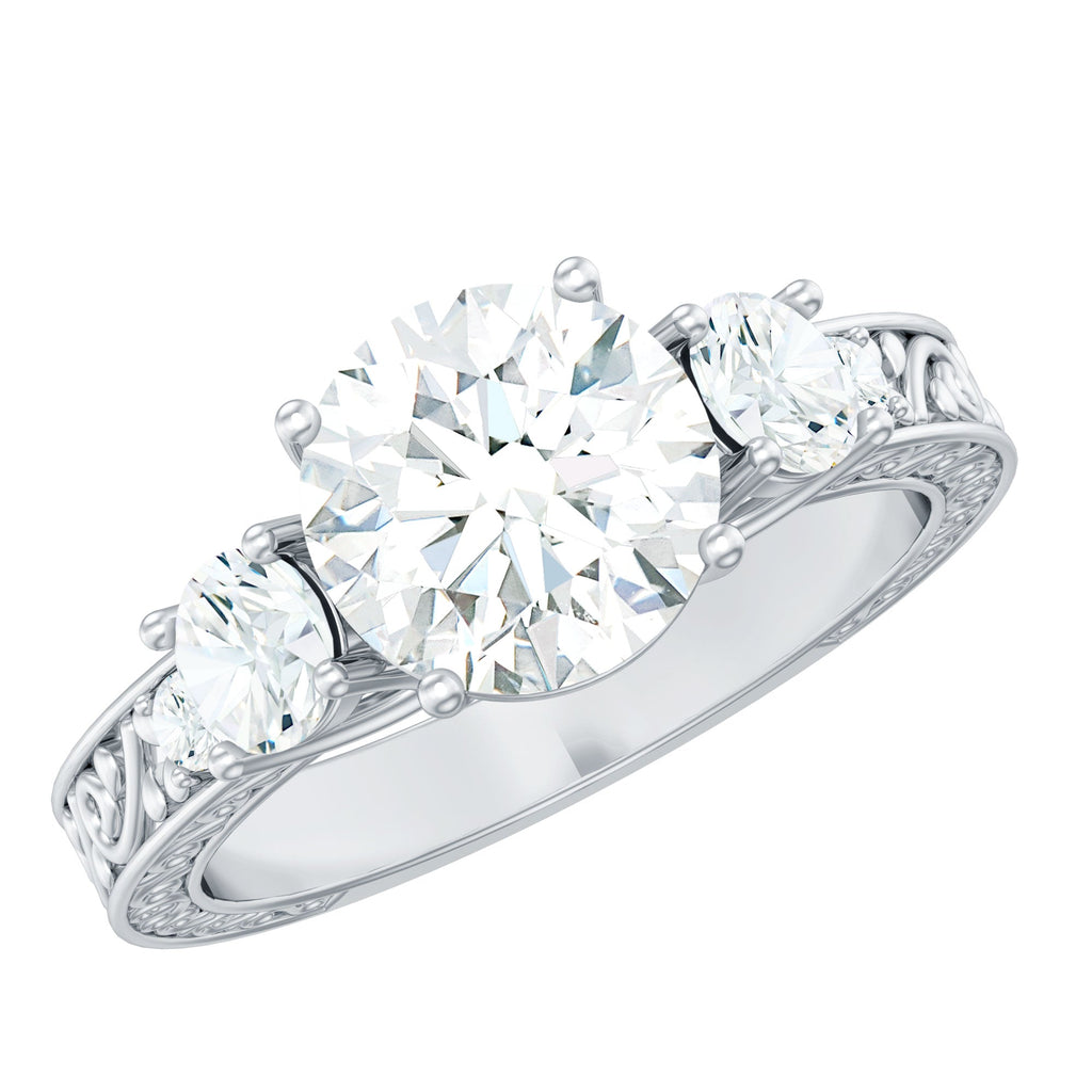 Lab Grown Diamond Vintage Style Engagement Ring