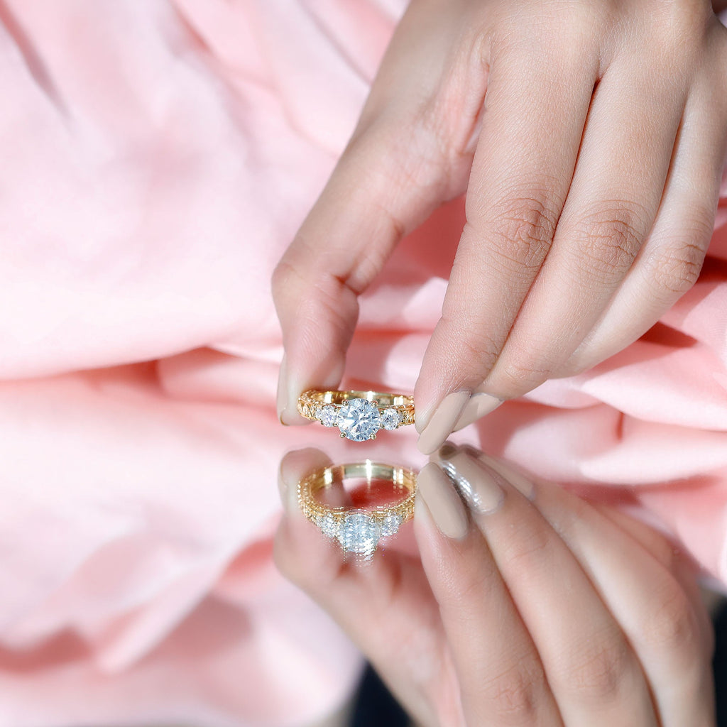 Lab Grown Diamond Vintage Style Engagement Ring