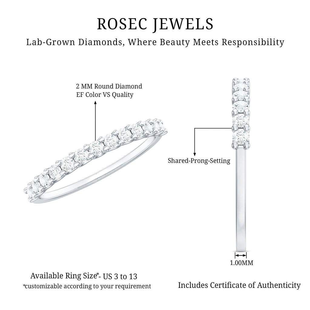 Lab Grown Diamond Eternity Stackable Ring