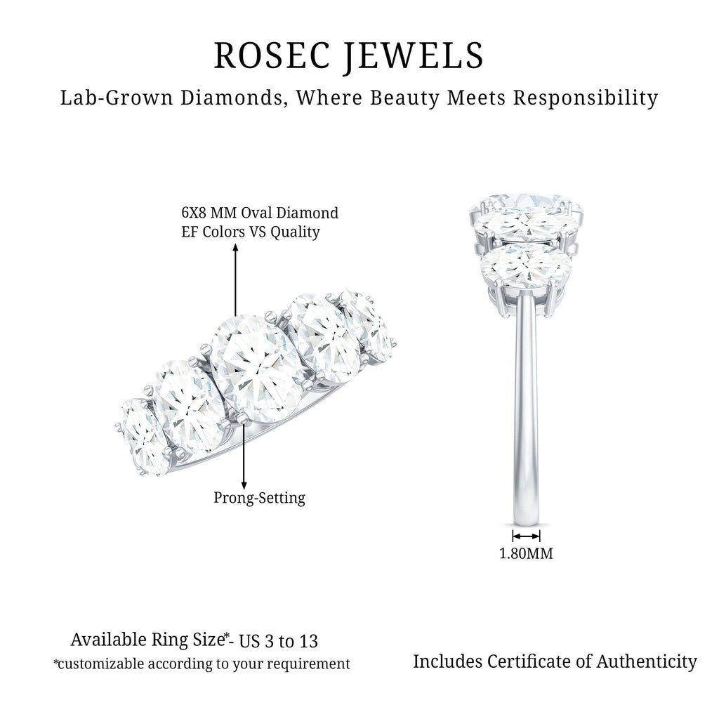 Lab Grown Diamond 5 Stone Statement Ring