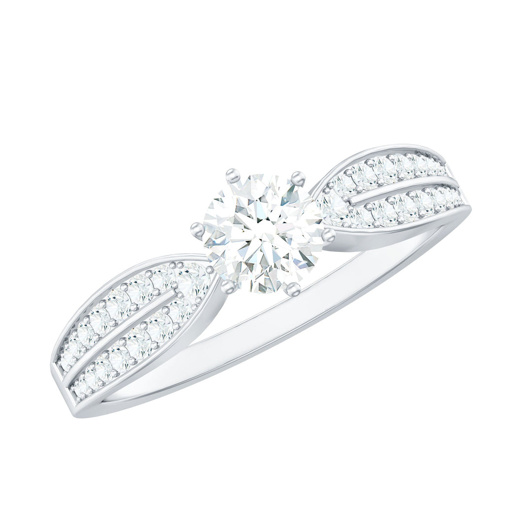 Certified Solitaire Lab Grown Diamond Promise Engagement Ring