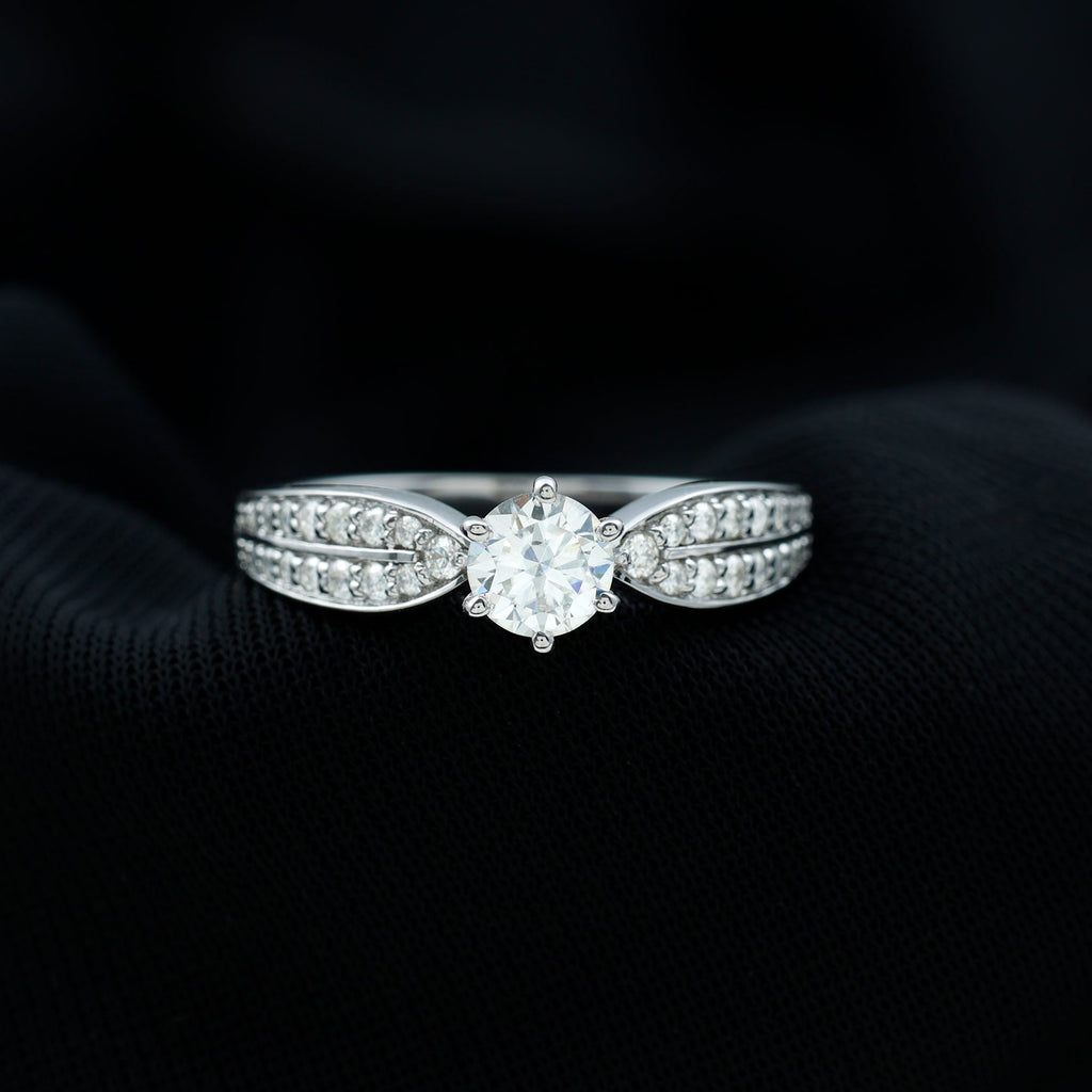 Certified Solitaire Lab Grown Diamond Promise Engagement Ring