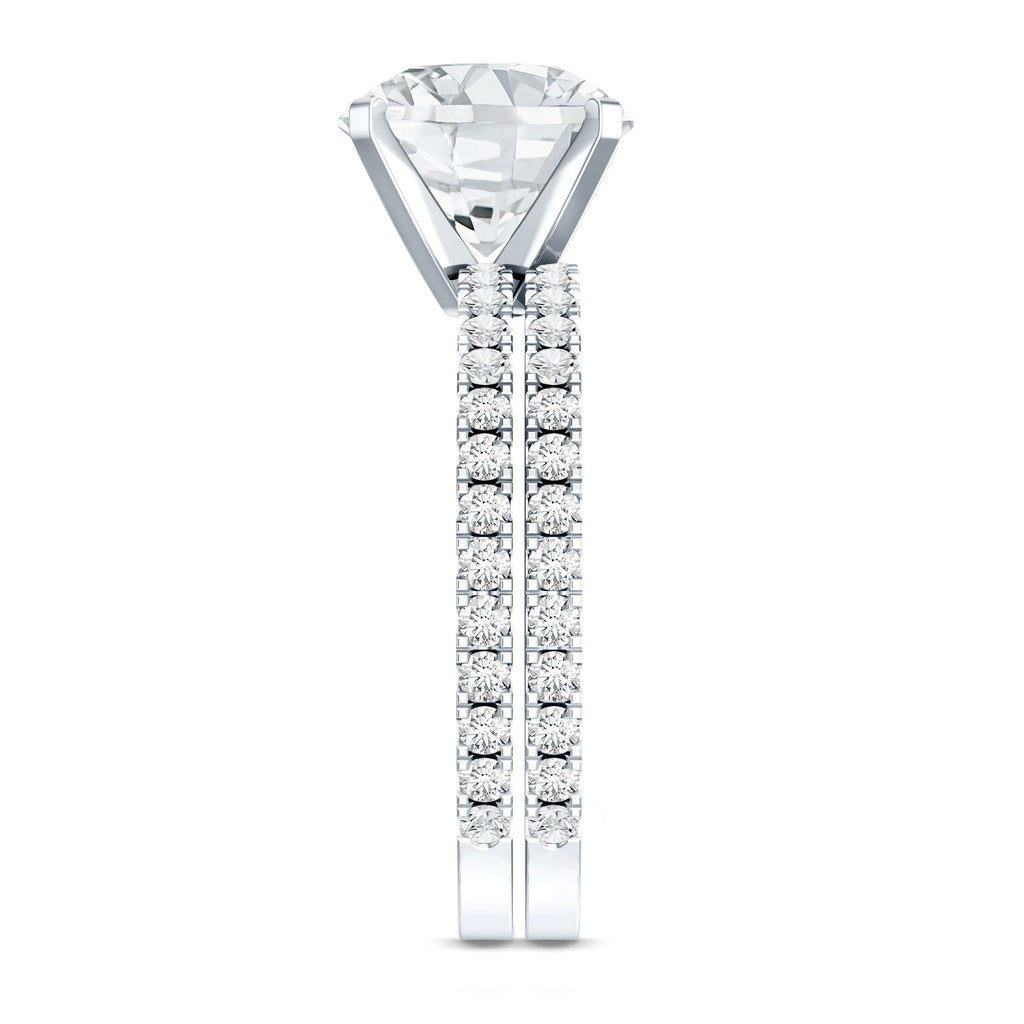 Lab Grown Diamond Wedding Ring Set with Certificate