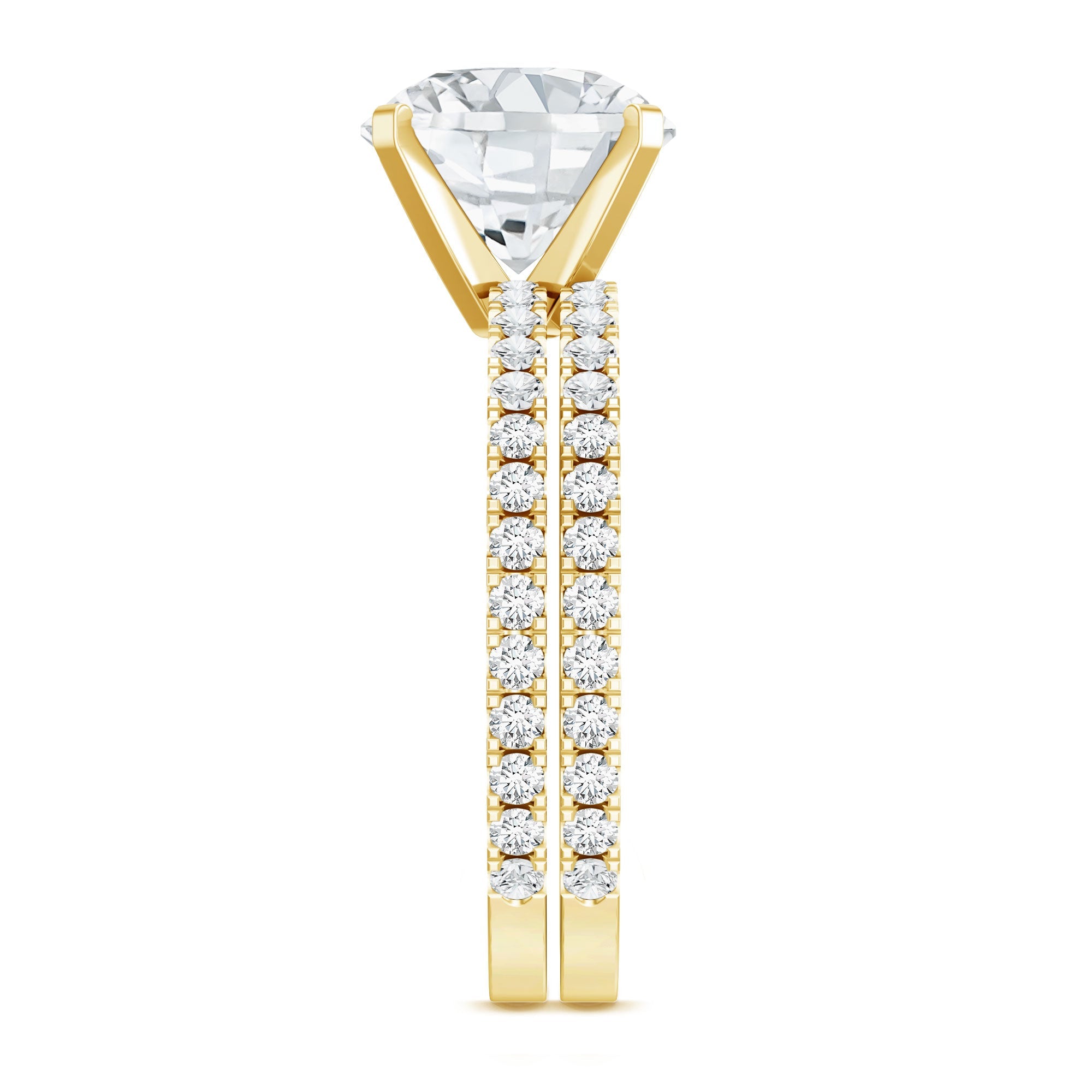 Lab Grown Diamond Wedding Ring Set with Certificate