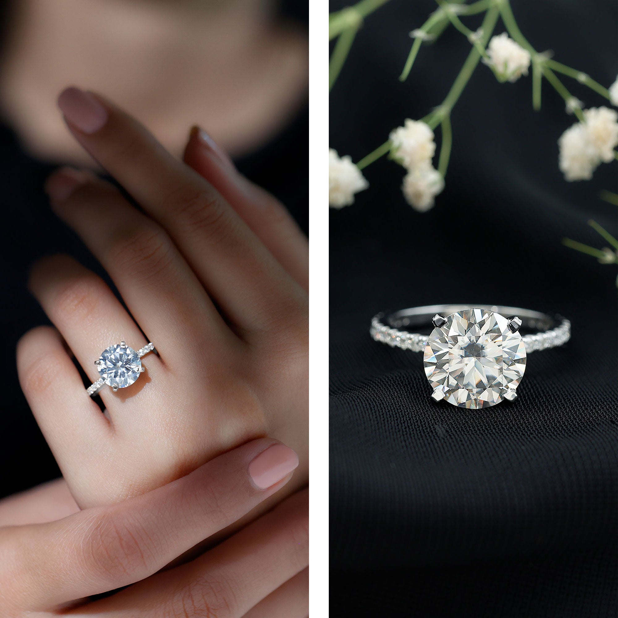 4 Carat Lab Grown Diamond Engagement Ring