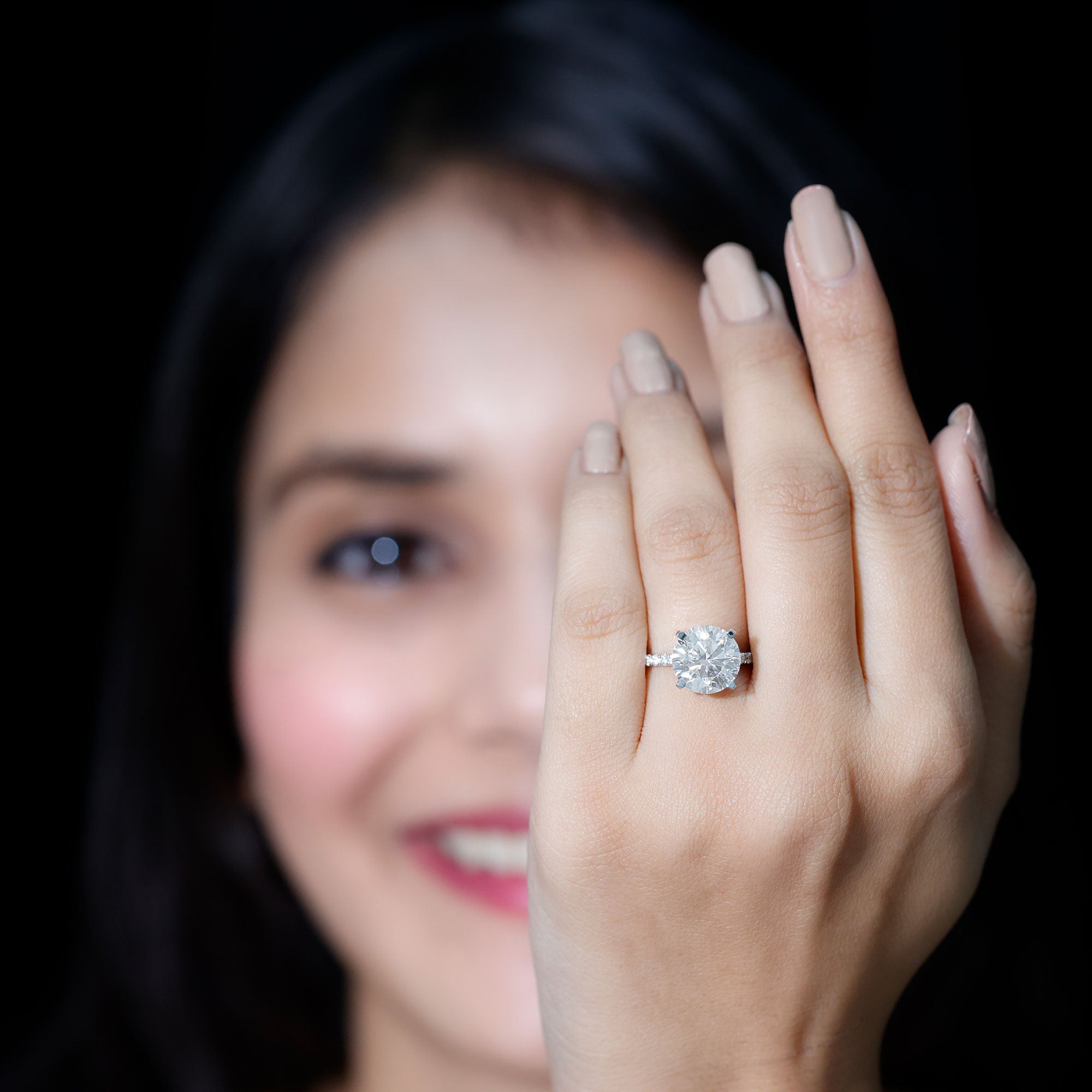 4 Carat Lab Grown Diamond Engagement Ring