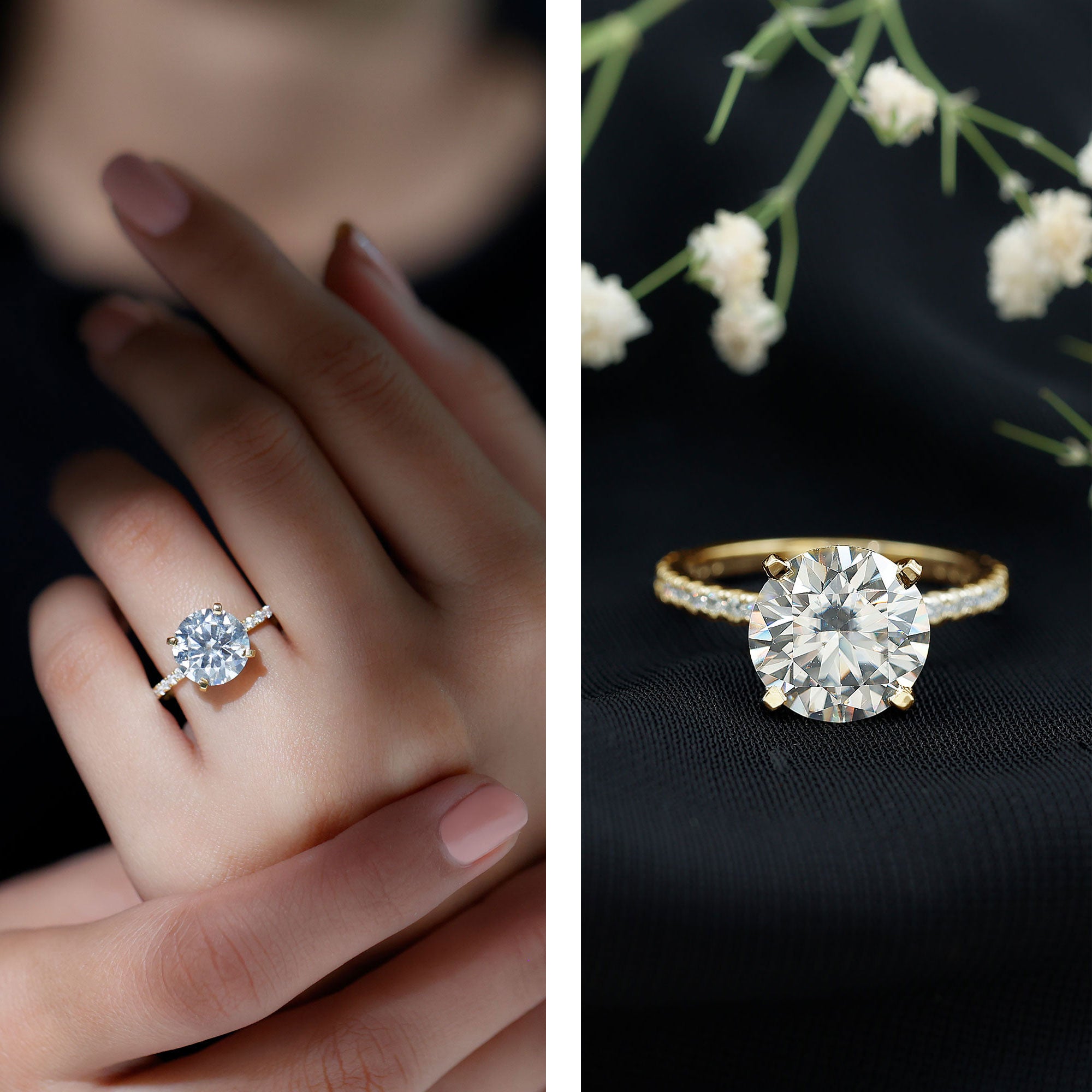 4 Carat Lab Grown Diamond Engagement Ring