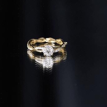 Certified Round Lab Grown Diamond Crossover Promise Ring