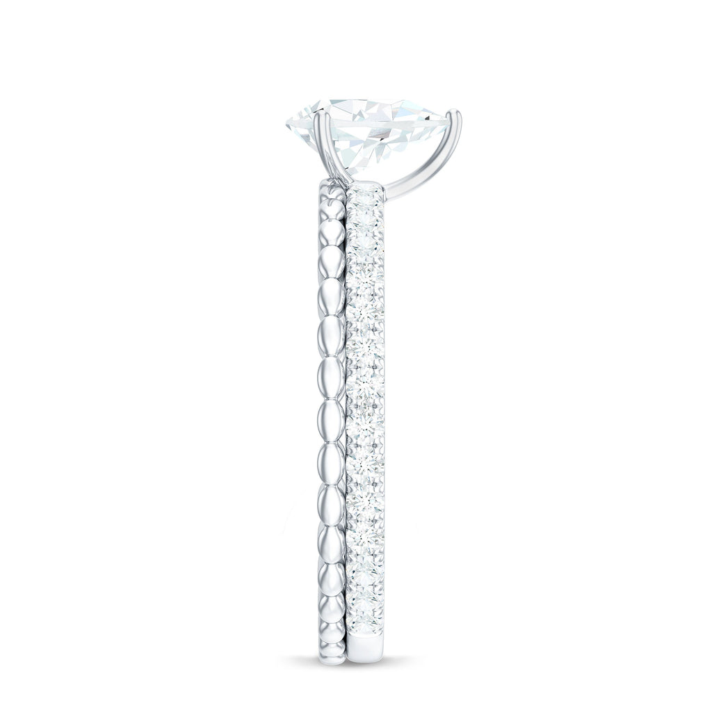 Pear Shape Lab Grown Diamond Solitaire Engagement Ring