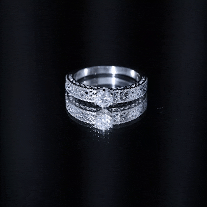 Vintage Inspired Solitaire Lab Grown Diamond Filigree Ring