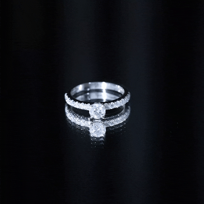 Minimal Solitaire Engagement Ring with Lab Grown Diamond