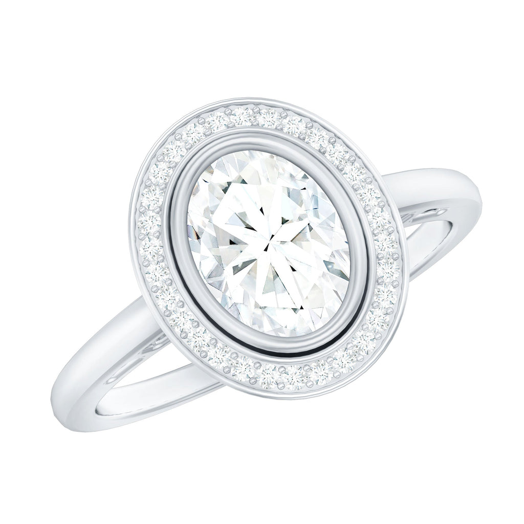 Classic Lab Grown Diamond Engagement Ring with Halo