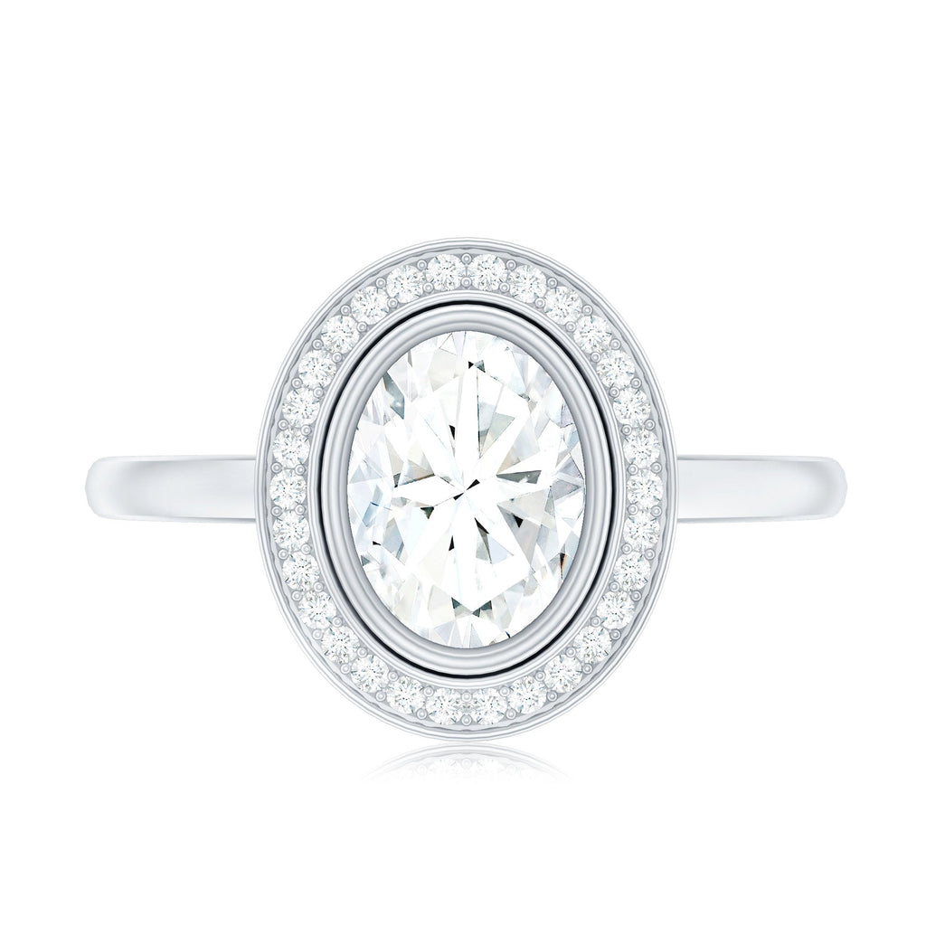 Classic Lab Grown Diamond Engagement Ring with Halo