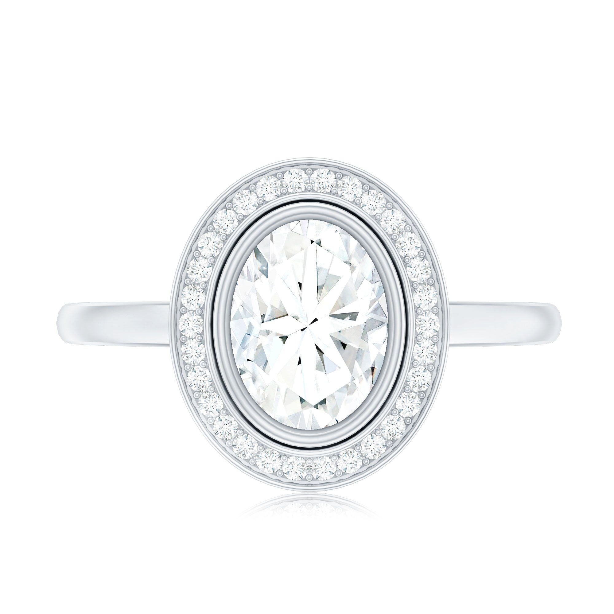 Classic Lab Grown Diamond Engagement Ring with Halo